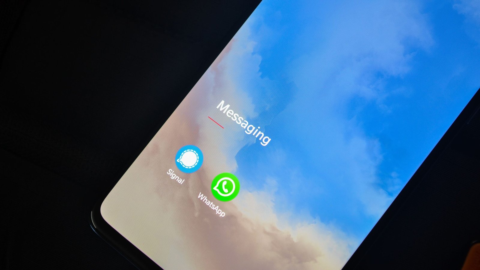 Smartphone screen showing WhatsApp messaging app